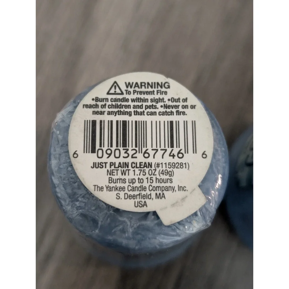 3 Yankee Candle Good Air Odor Eliminating Just Plain Clean Votives 1.75 oz Rare